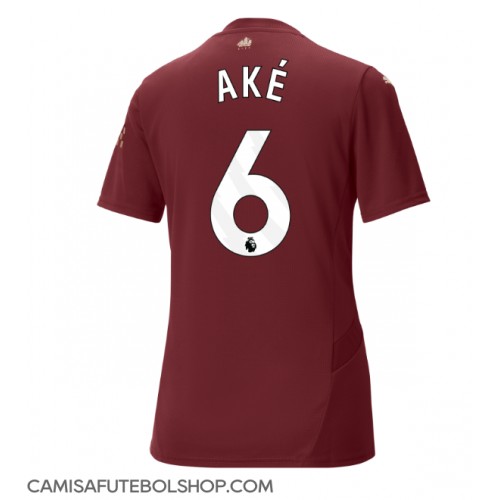 Camisa de time de futebol Manchester City Nathan Ake #6 Replicas 3º Equipamento Feminina 2024-25 Manga Curta